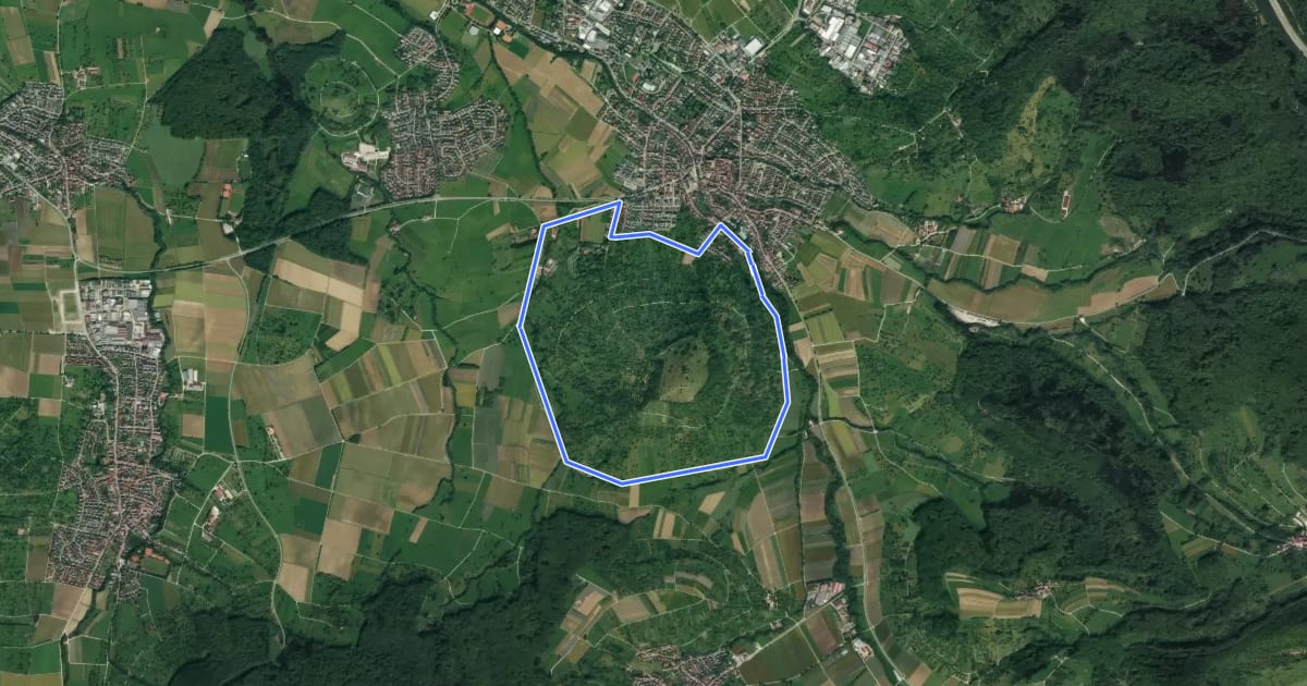 Маршрут Weilheim Rundweg 51 на спутниковом снимке