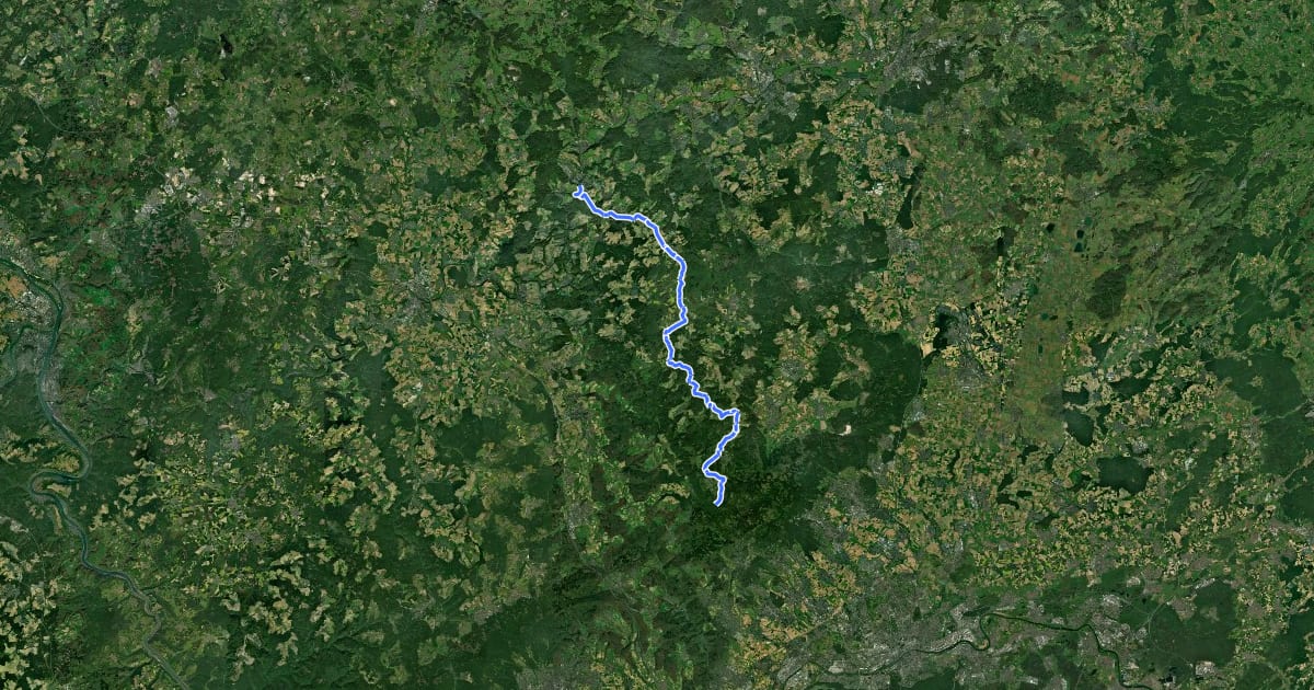Маршрут Weiltalweg на спутниковом снимке