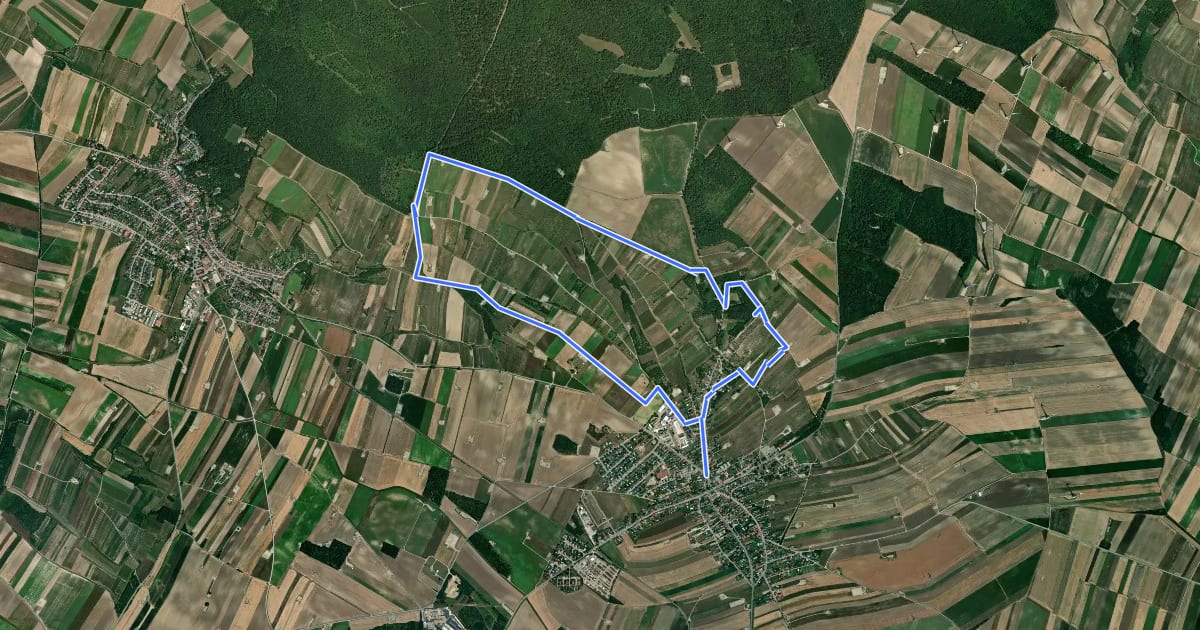 Маршрут wein.hügel.weg на спутниковом снимке