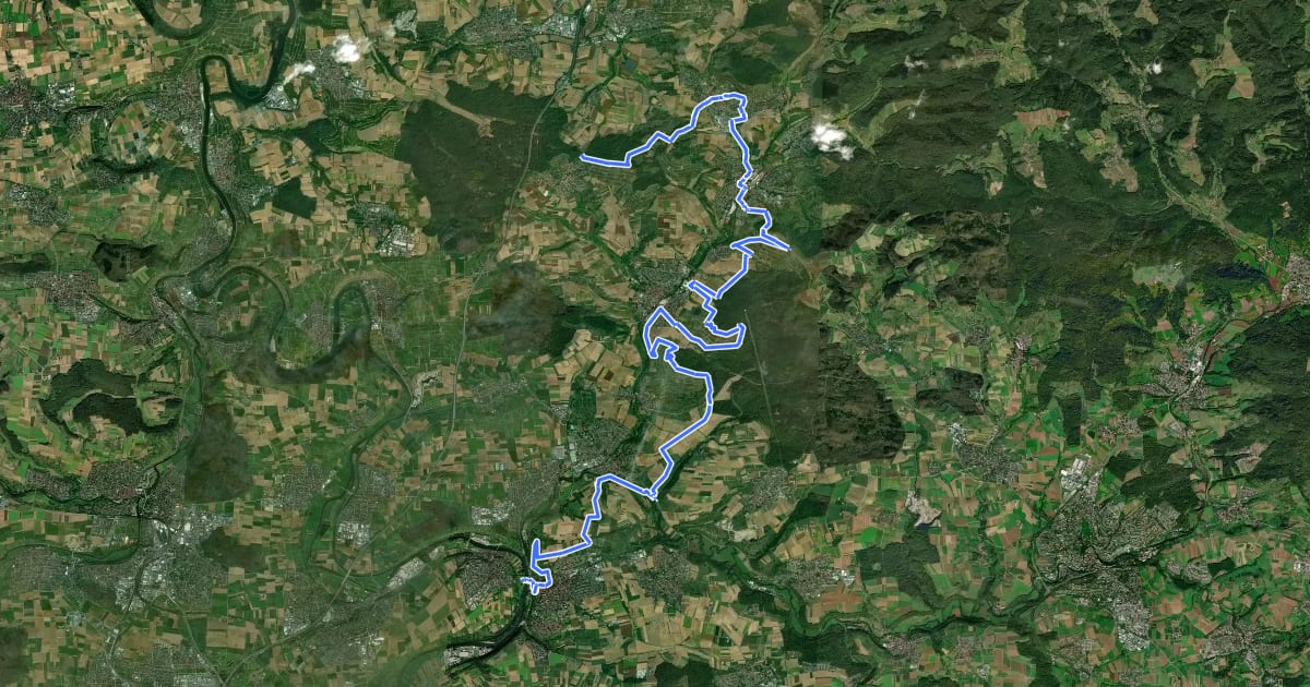 Маршрут Wein-Lese-Weg на спутниковом снимке