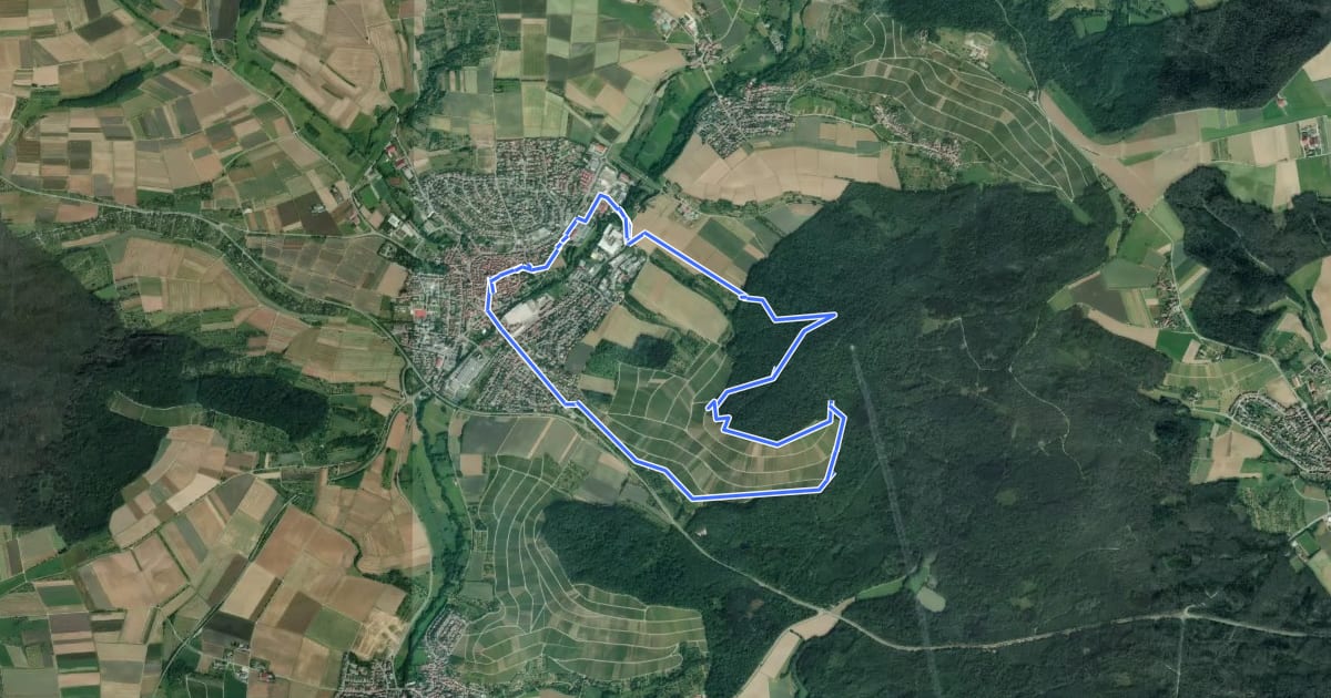 Маршрут Wein-Lese-Weg Tour 3 на спутниковом снимке
