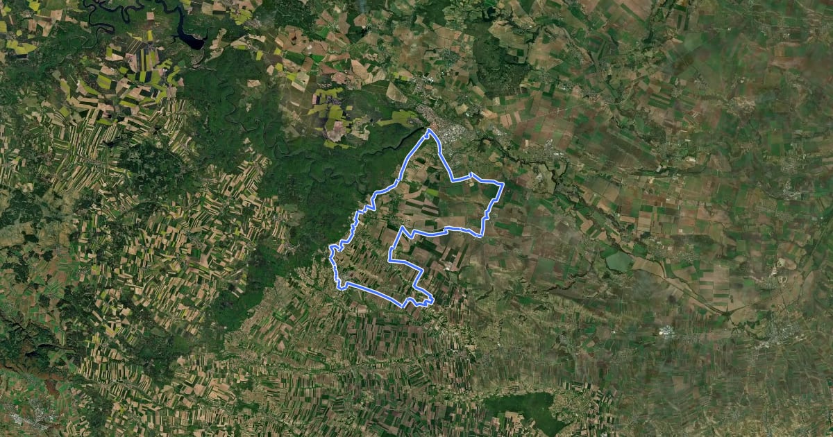 Маршрут Wein und Kultur Radweg на спутниковом снимке
