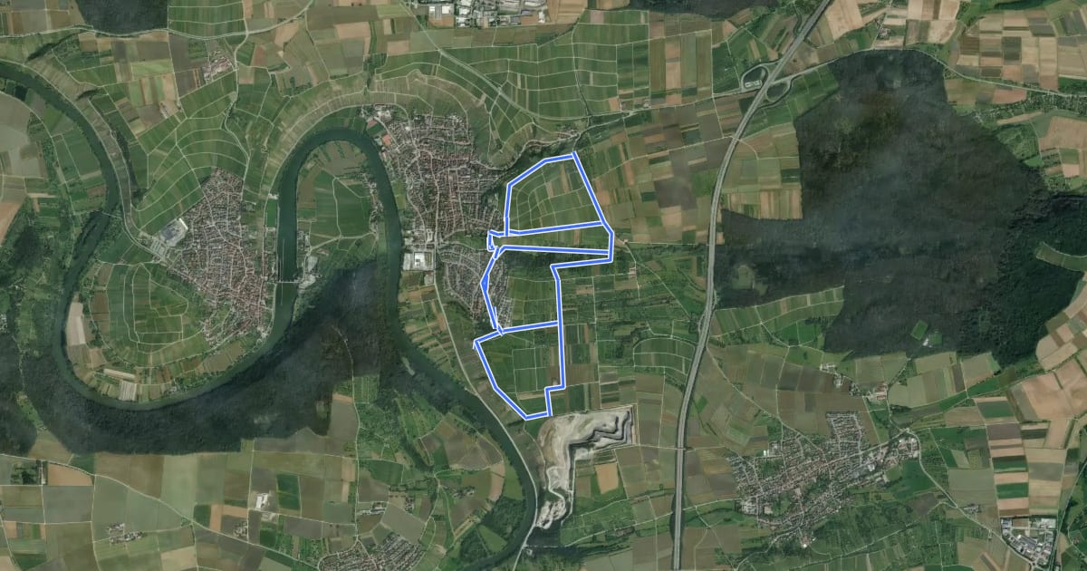 Маршрут Wein- und Obstwanderweg Mundelsheim 1 на спутниковом снимке