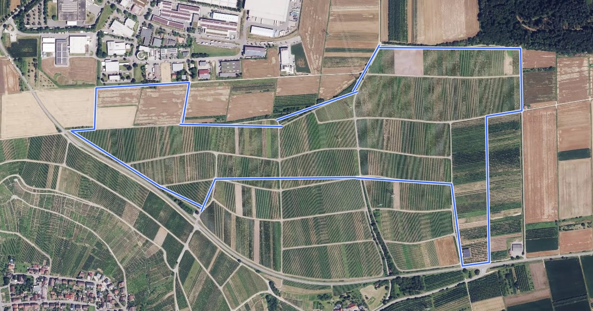 Маршрут Wein- und Obstwanderweg Mundelsheim 3 на спутниковом снимке