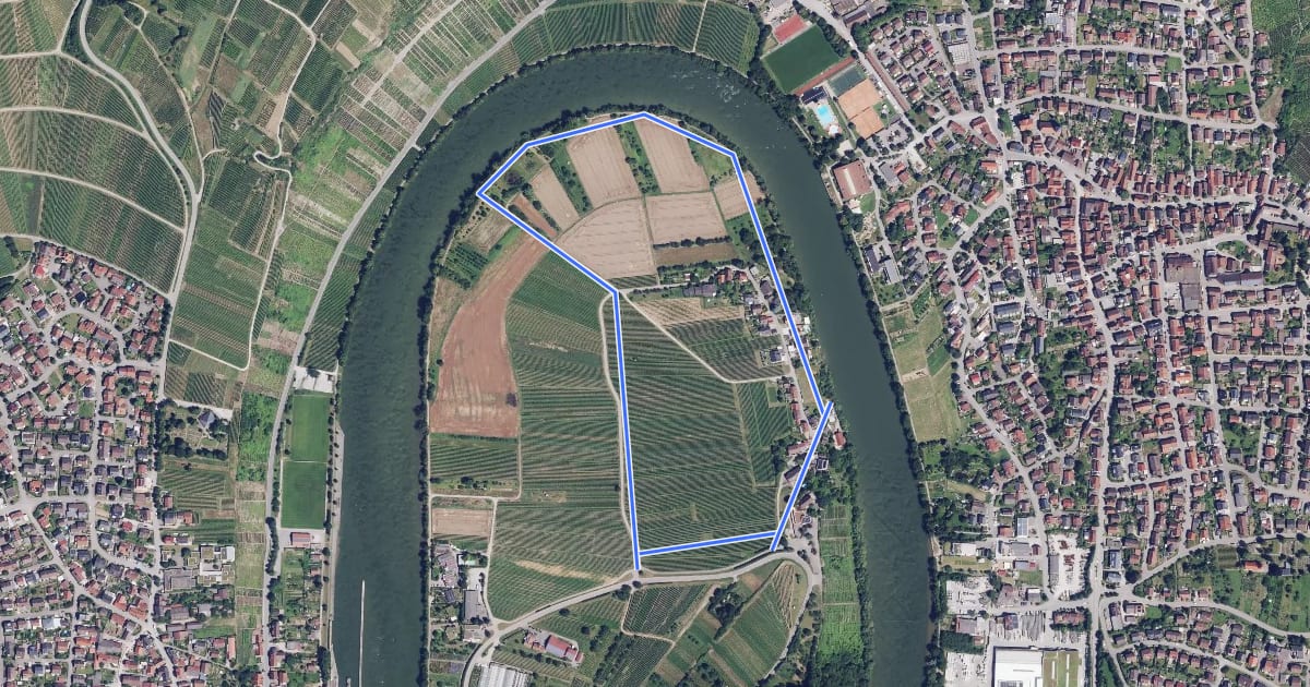 Маршрут Wein- und Obstwanderweg Mundelsheim 5 на спутниковом снимке