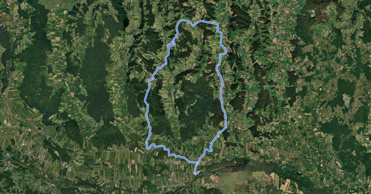 Маршрут Wein- und Wasser-Tour на спутниковом снимке