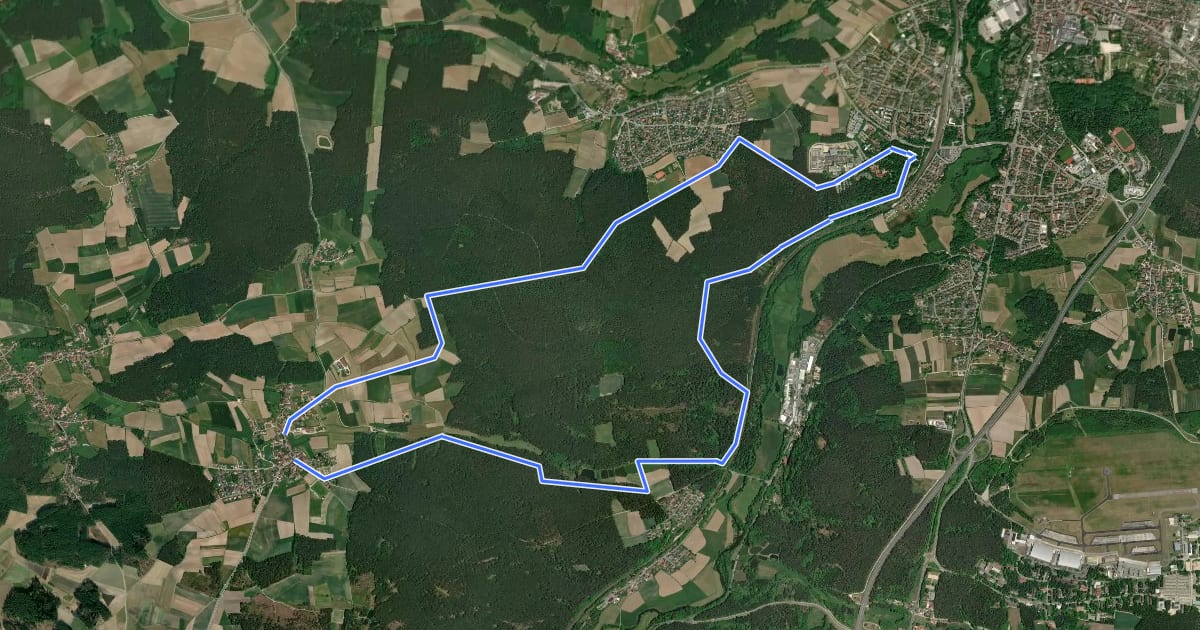 Маршрут Weinberg Rednitztal на спутниковом снимке