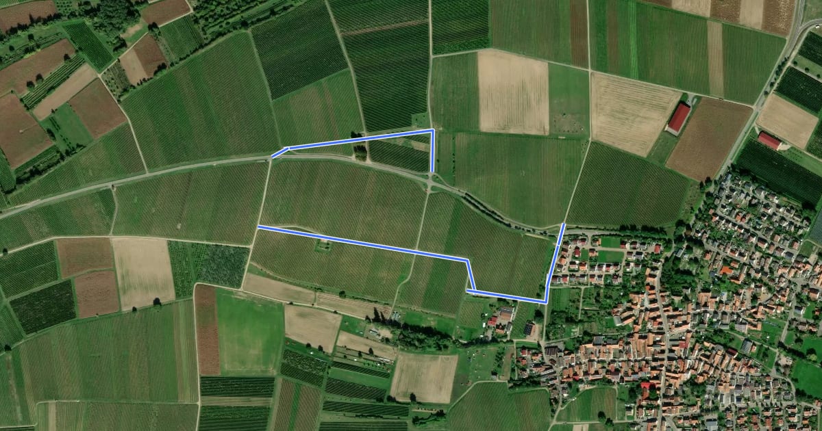 Маршрут Weinbergswanderweg Impflingen (kurze Tour) на спутниковом снимке