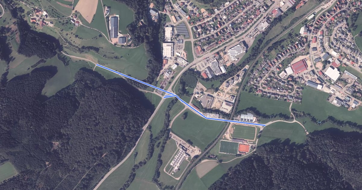 Маршрут Weinersberg - Sportplatz Elzach на спутниковом снимке
