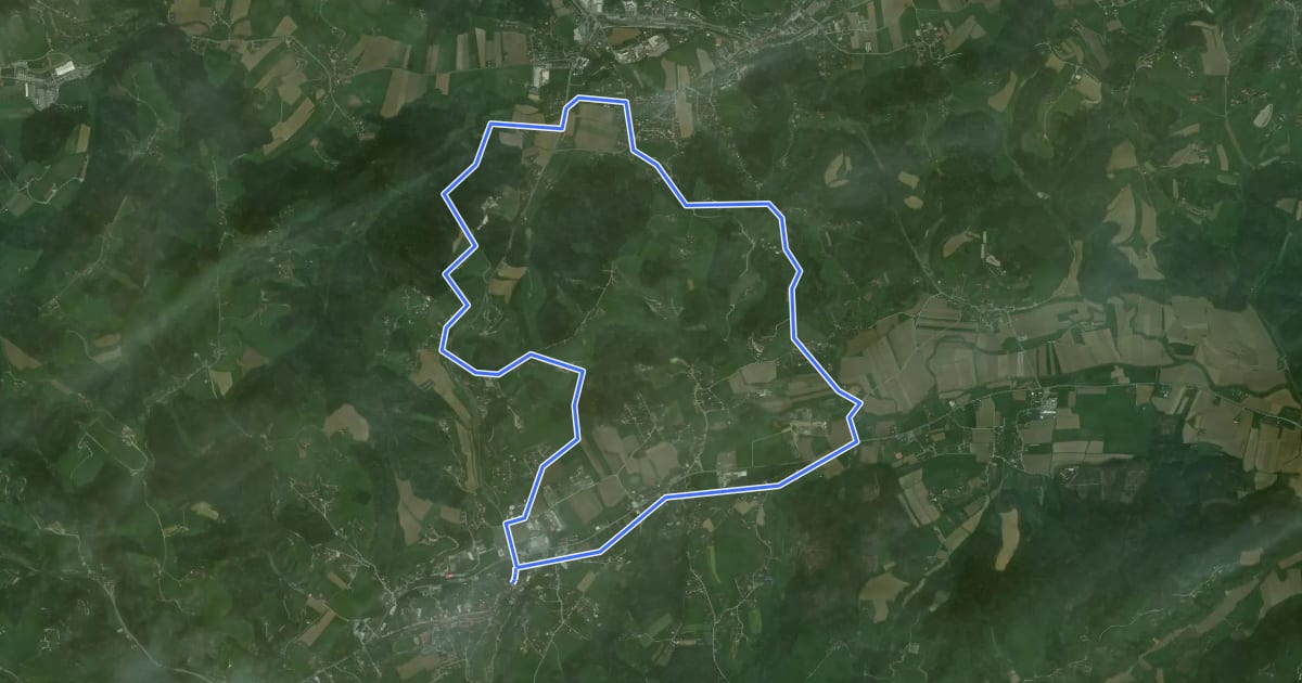 Маршрут Weingarten-Tour на спутниковом снимке