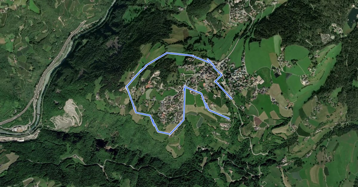 Маршрут Weingartenweg на спутниковом снимке