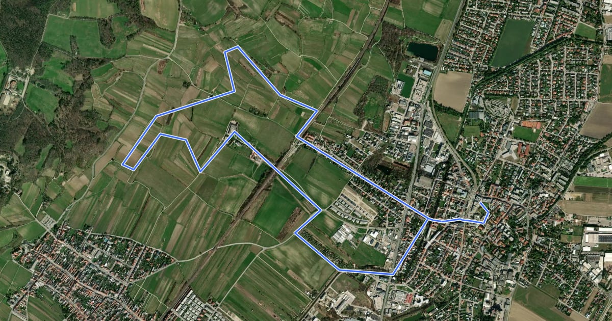 Маршрут Weingartenweg на спутниковом снимке