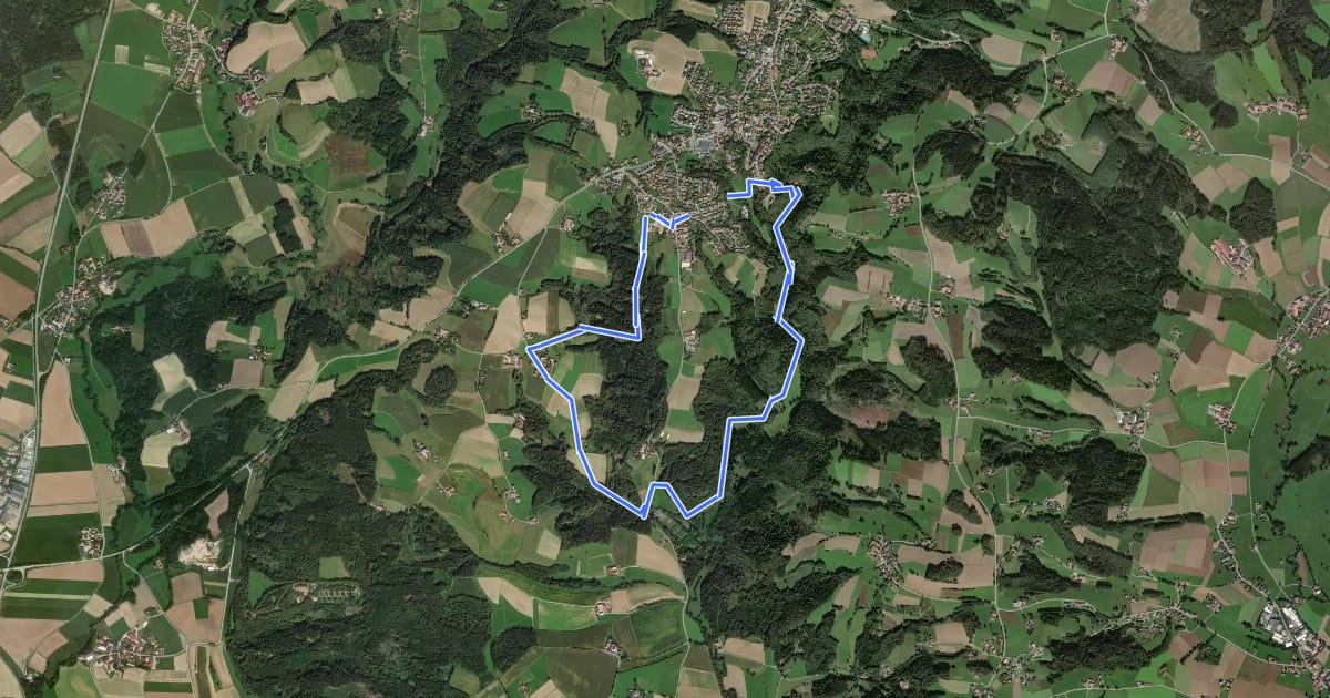 Маршрут Weingartenweg Variante B на спутниковом снимке