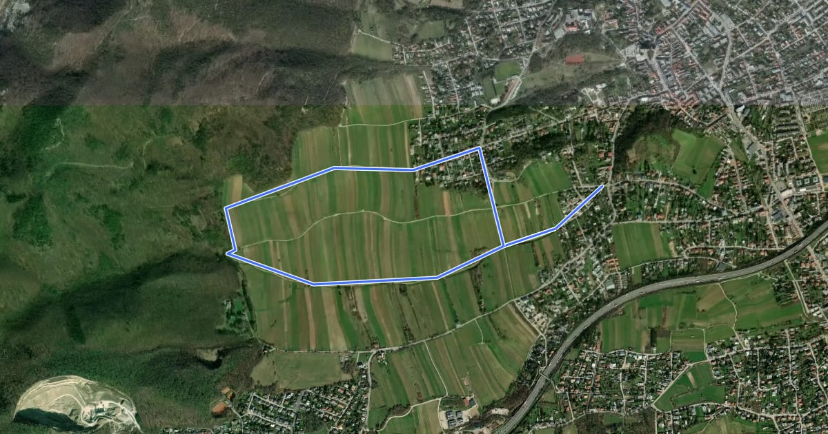 Маршрут Weinrunde на спутниковом снимке