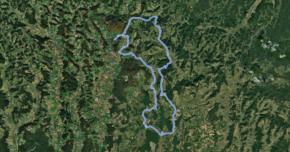 Маршрут Weintour на спутниковом снимке