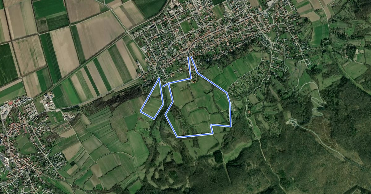 Маршрут Weinwanderweg на спутниковом снимке