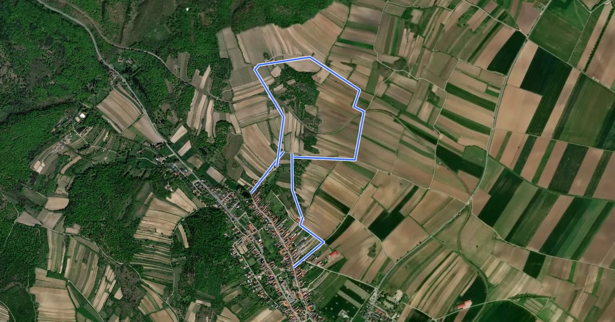 Маршрут Weinwanderweg на спутниковом снимке