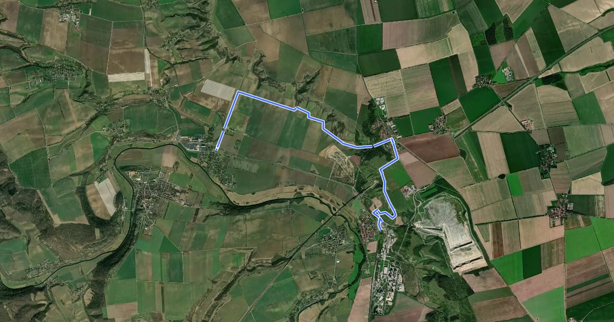 Маршрут Weinweg Reinsdorf-Steigra-Karsdorf на спутниковом снимке