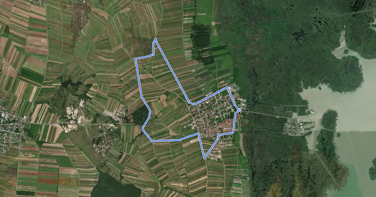Маршрут Weinweg (Rust) на спутниковом снимке