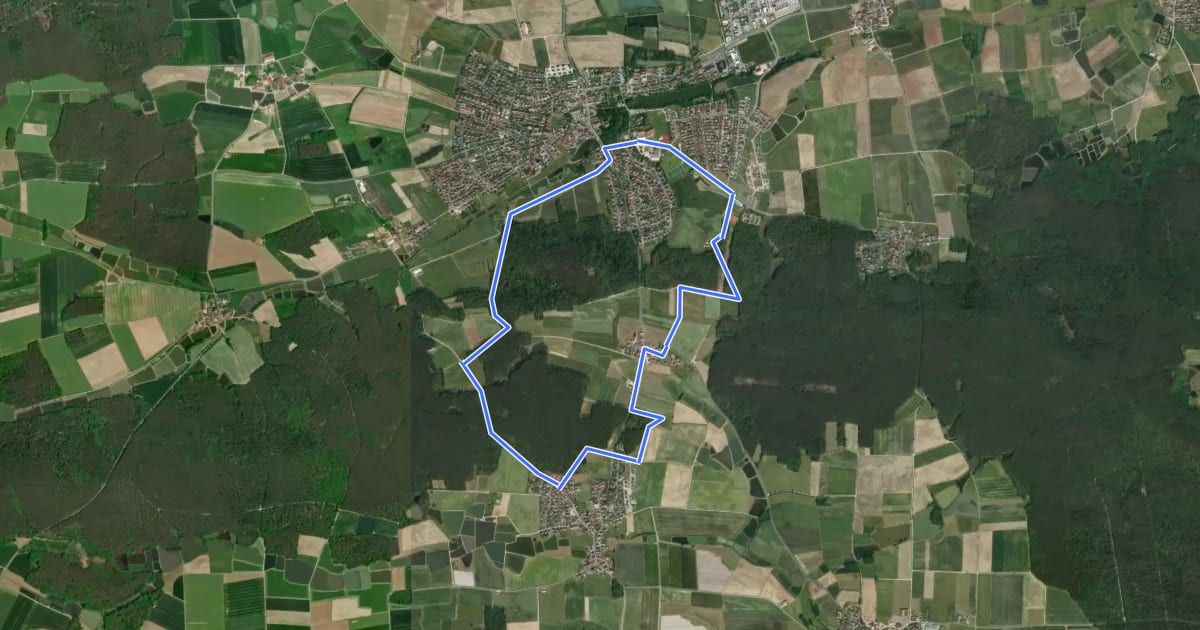 Маршрут Weisendorfer Rundwanderweg 5 на спутниковом снимке