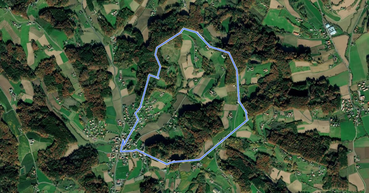 Маршрут Weisheitenwanderweg на спутниковом снимке