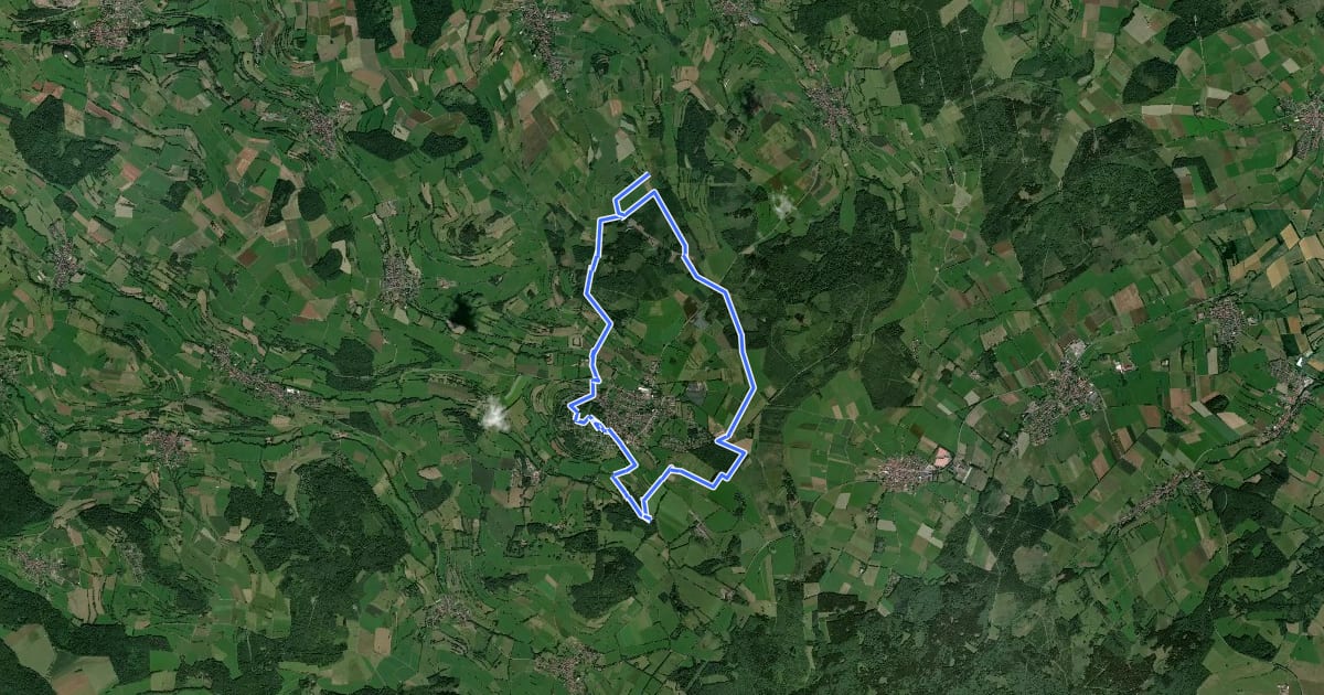 Маршрут WeitblickTour Ulrichstein на спутниковом снимке