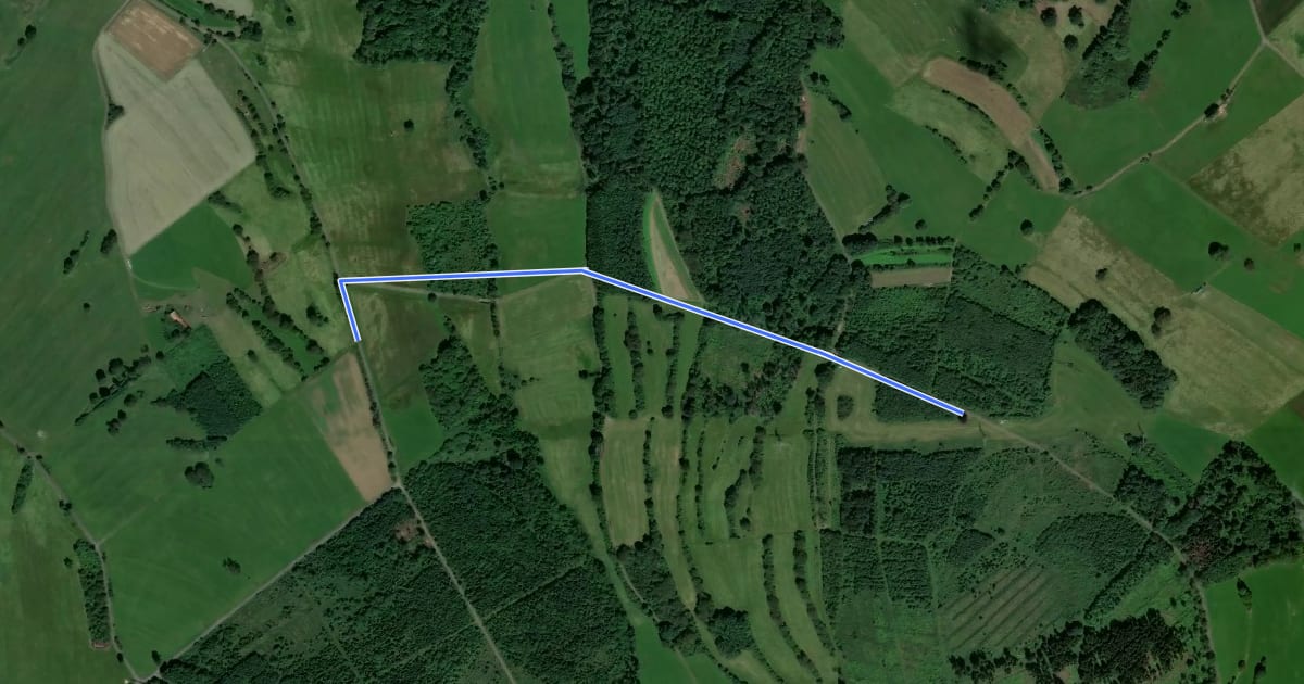 Маршрут WeitblickTour Ulrichstein - Verlaengerungsvariante на спутниковом снимке