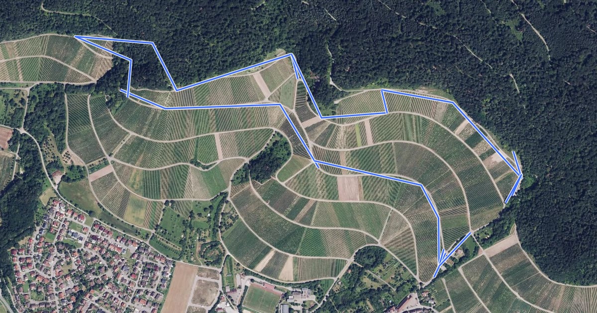 Маршрут Weitblickweg Hohenhaslach на спутниковом снимке