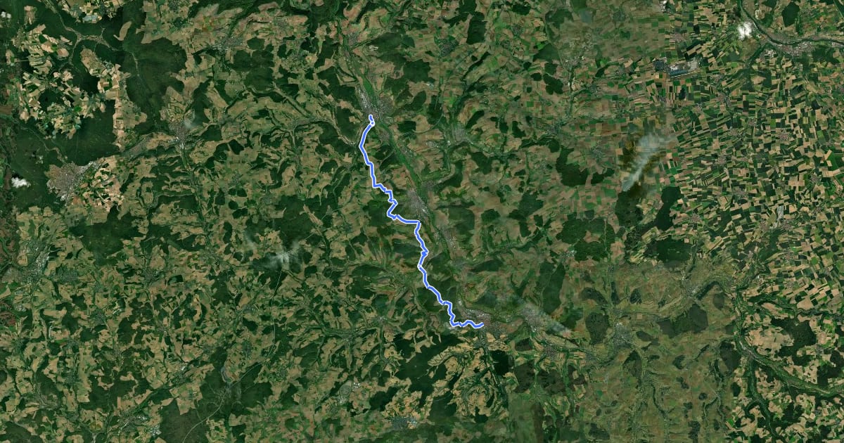 Маршрут Weitwanderweg Romantische Straße TBB - MGH на спутниковом снимке