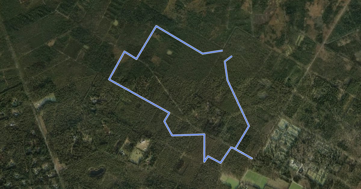 Маршрут Welkom op Scherpenberg en Majuba!, Gele route на спутниковом снимке