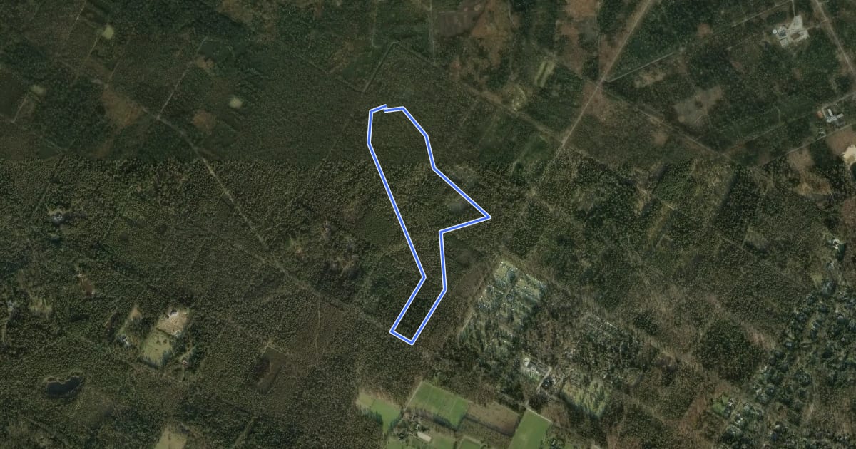 Маршрут Welkom op Scherpenberg en Majuba!, Rode route на спутниковом снимке
