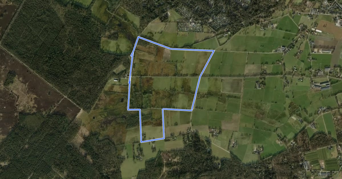 Маршрут Welkom op Tongerense Heide en Wisselse Veen! Blauwe route на спутниковом снимке