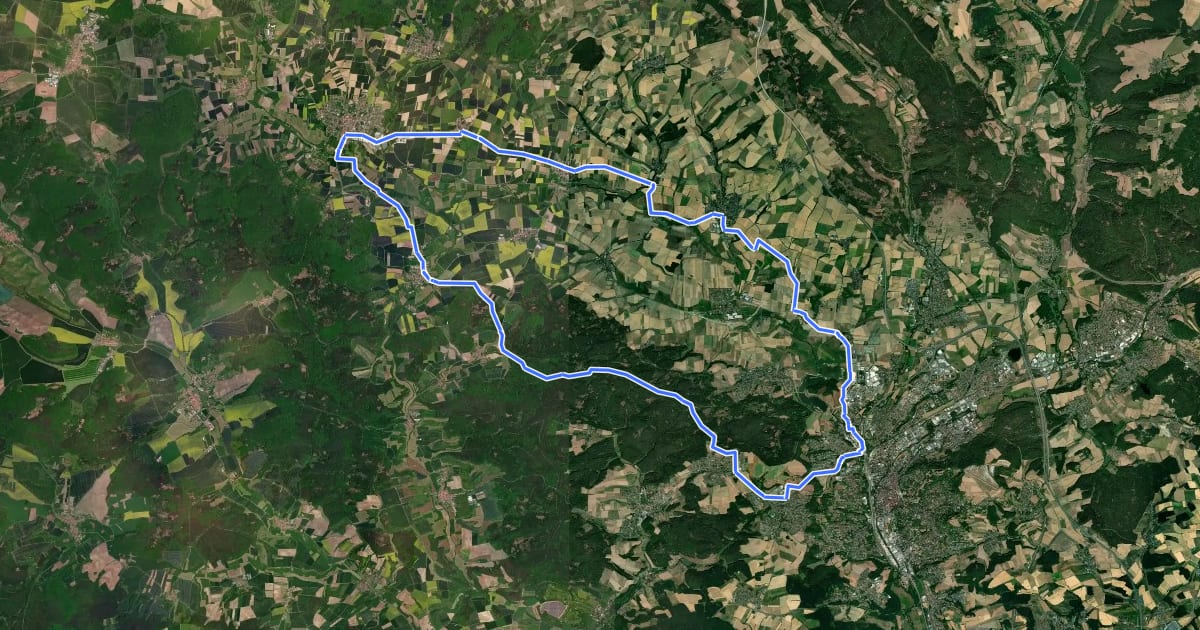 Маршрут Wellness-Tour на спутниковом снимке