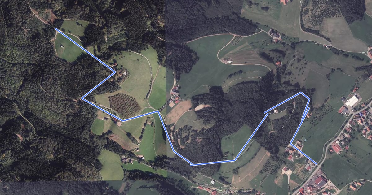 Маршрут Welschensteinach Eblisweg - Holzersbühl на спутниковом снимке