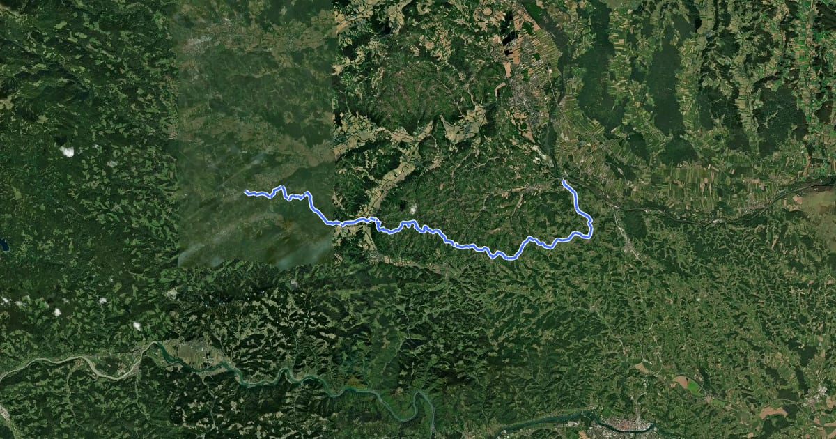 Маршрут Welschlauf Südsteiermark на спутниковом снимке