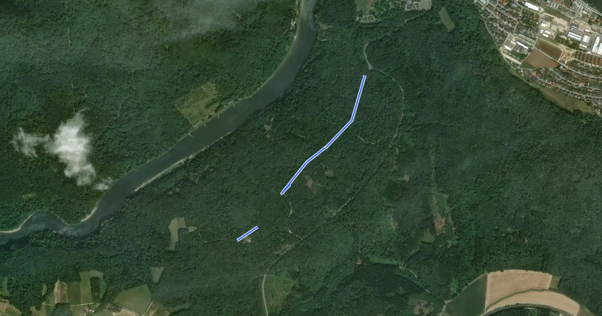 Маршрут Weltenburger Enge III - Welltenburger Höhenweg на спутниковом снимке