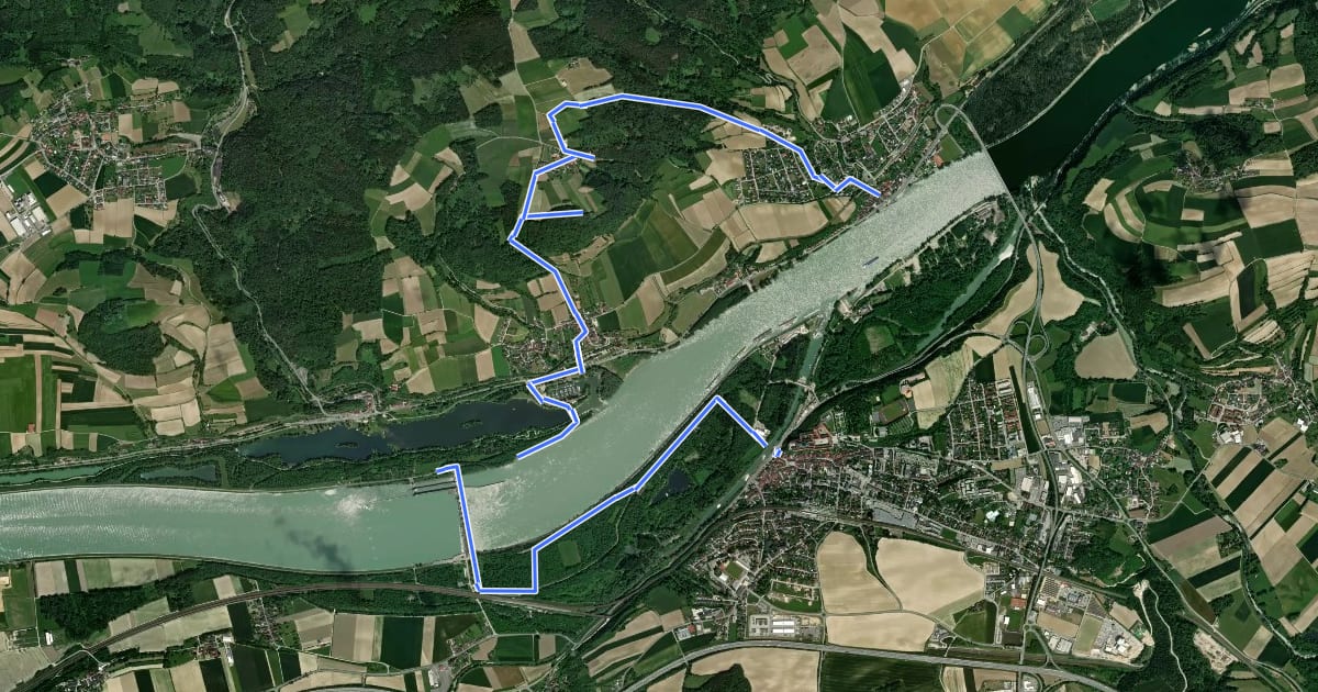 Маршрут Welterbesteig Wachau Etappe 8 на спутниковом снимке