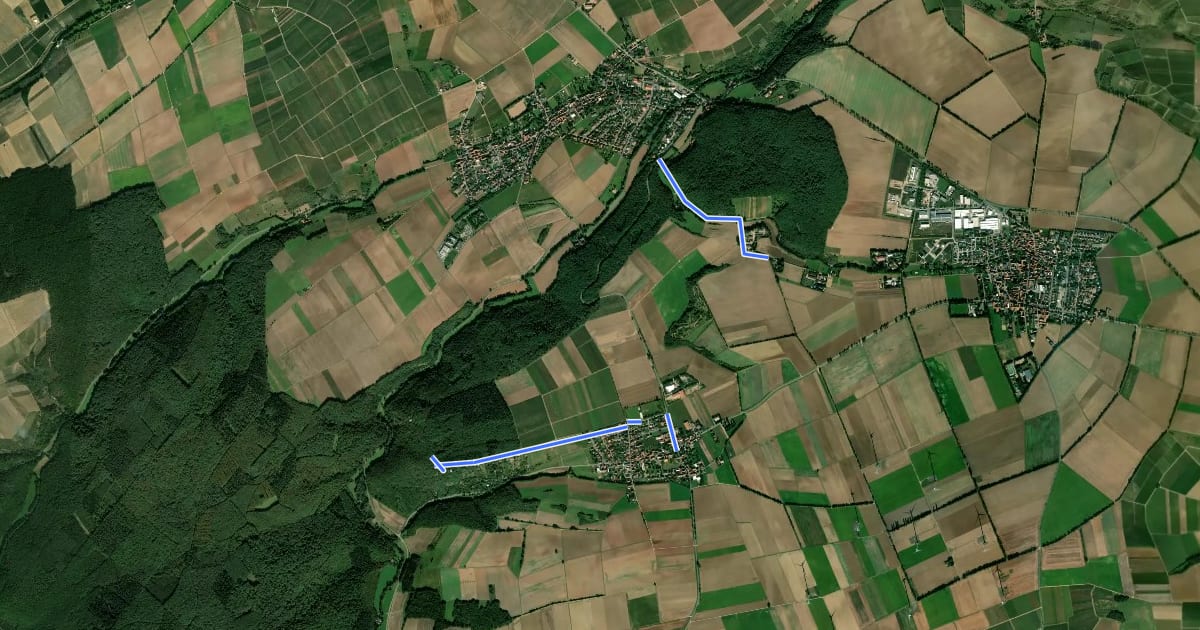 Маршрут Wendelsheim на спутниковом снимке