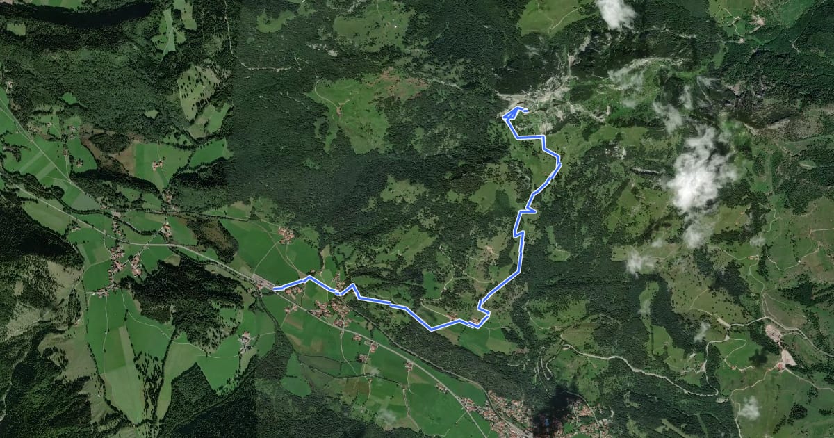 Маршрут Wendelstein - Osterhofen (Seilbahn-Talstation) на спутниковом снимке