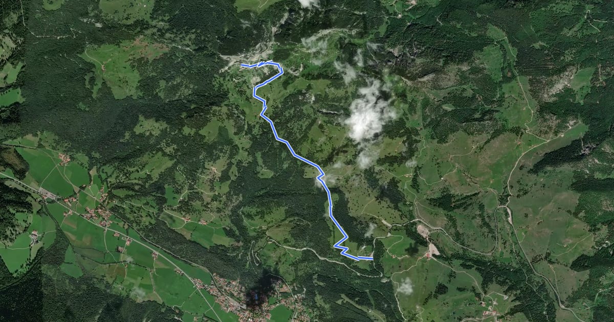 Маршрут Wendelstein - Sudelfeld Passhöhe на спутниковом снимке