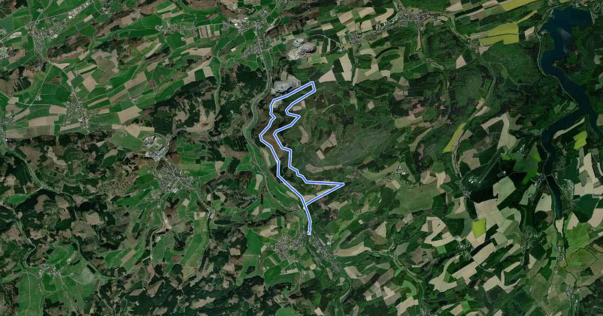 Маршрут Wenholthausen Rundweg W1 на спутниковом снимке