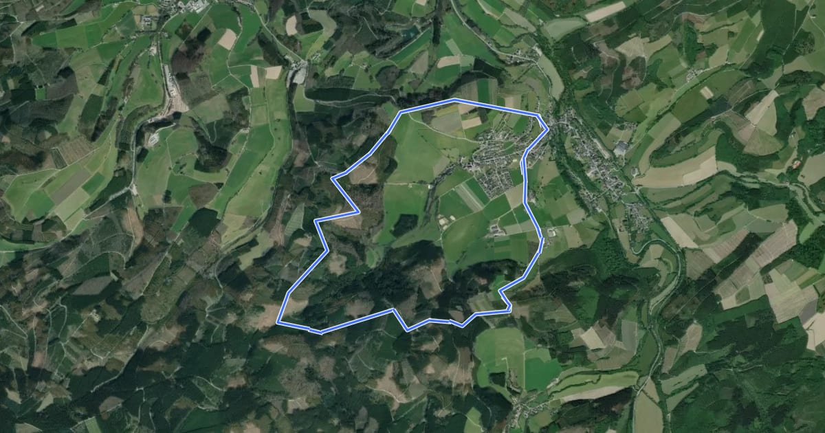 Маршрут Wenholthausen Rundweg W6 на спутниковом снимке