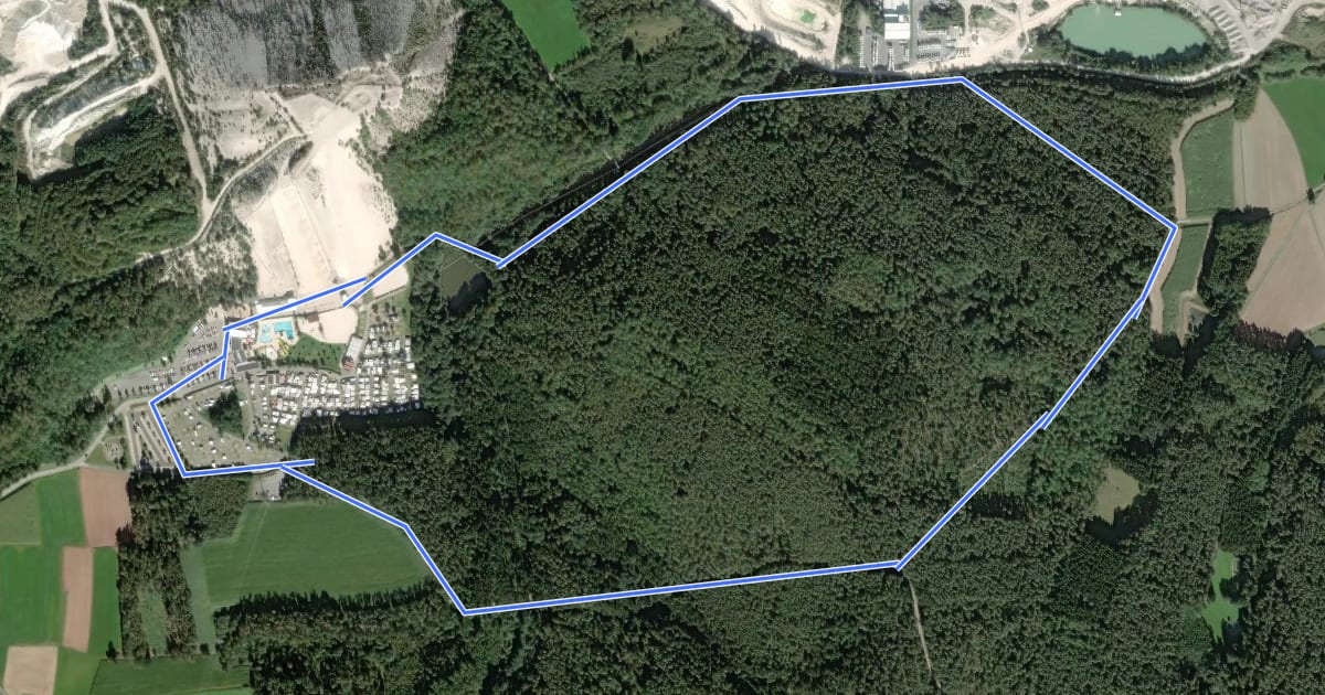 Маршрут Wenzelberg Nord на спутниковом снимке