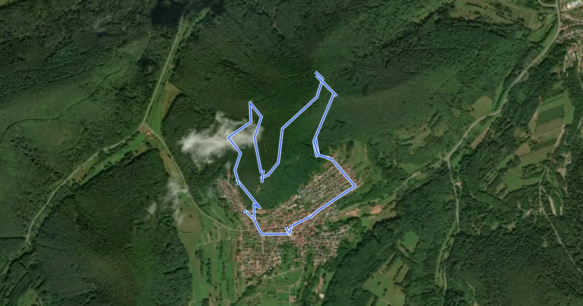 Маршрут Wernersberg 33 на спутниковом снимке