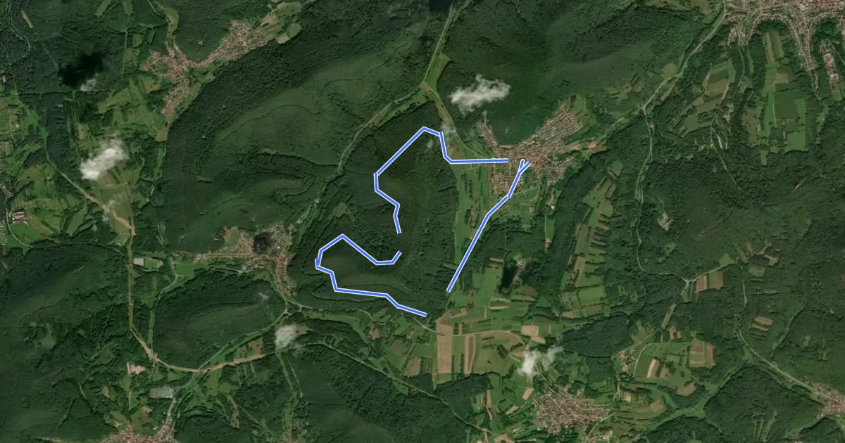 Маршрут Wernersberg 37 на спутниковом снимке