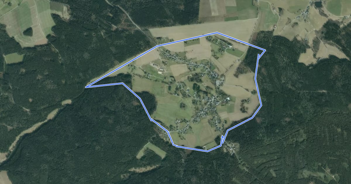 Маршрут Wernitzgrüner Rundweg на спутниковом снимке