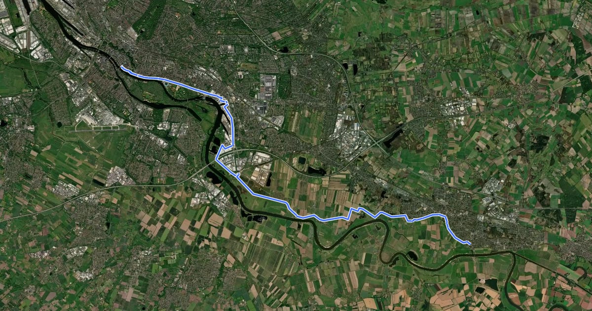 Маршрут Weser (alt.) на спутниковом снимке