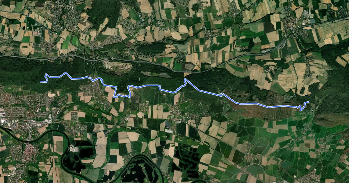 Маршрут Weserberglandweg - Etappe 12 на спутниковом снимке