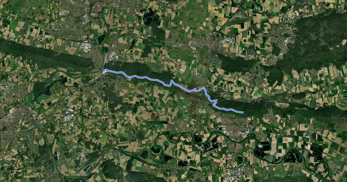 Маршрут Weserberglandweg - Etappe 13 на спутниковом снимке