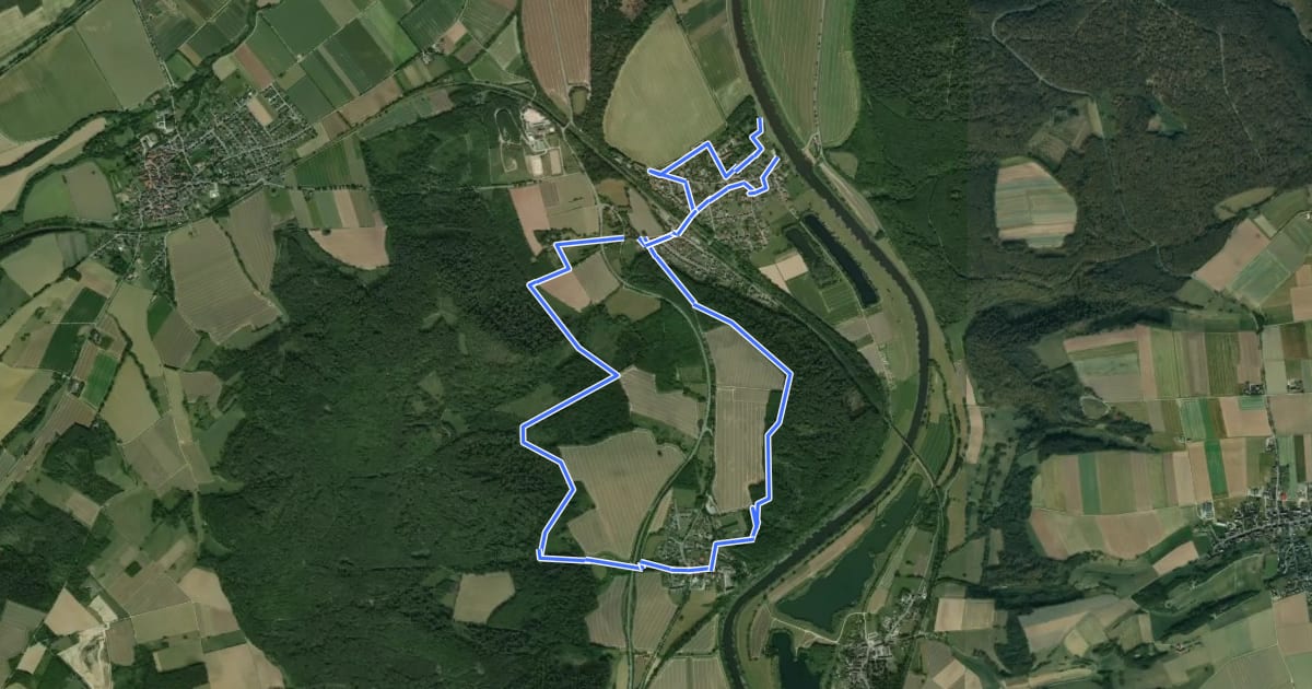 Маршрут Weserhöhen-Wanderung "Die Blankenauer Runde durch Hegge und Wildberg" на спутниковом снимке